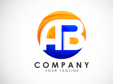 Initial Letter A B Logo Design Vector Template. Graphic Alphabet Symbol For Corporate Business Identity