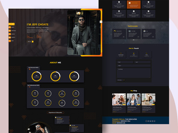 Personal Portfolio Website Landing Page Template Design