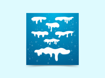 Hand drawn snow cap collection