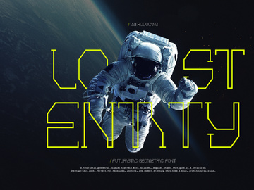 Lost Entity | Futuristic Geometric Font
