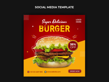 Food social media post template