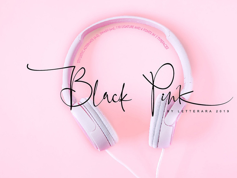 Black pink headphones hot sale