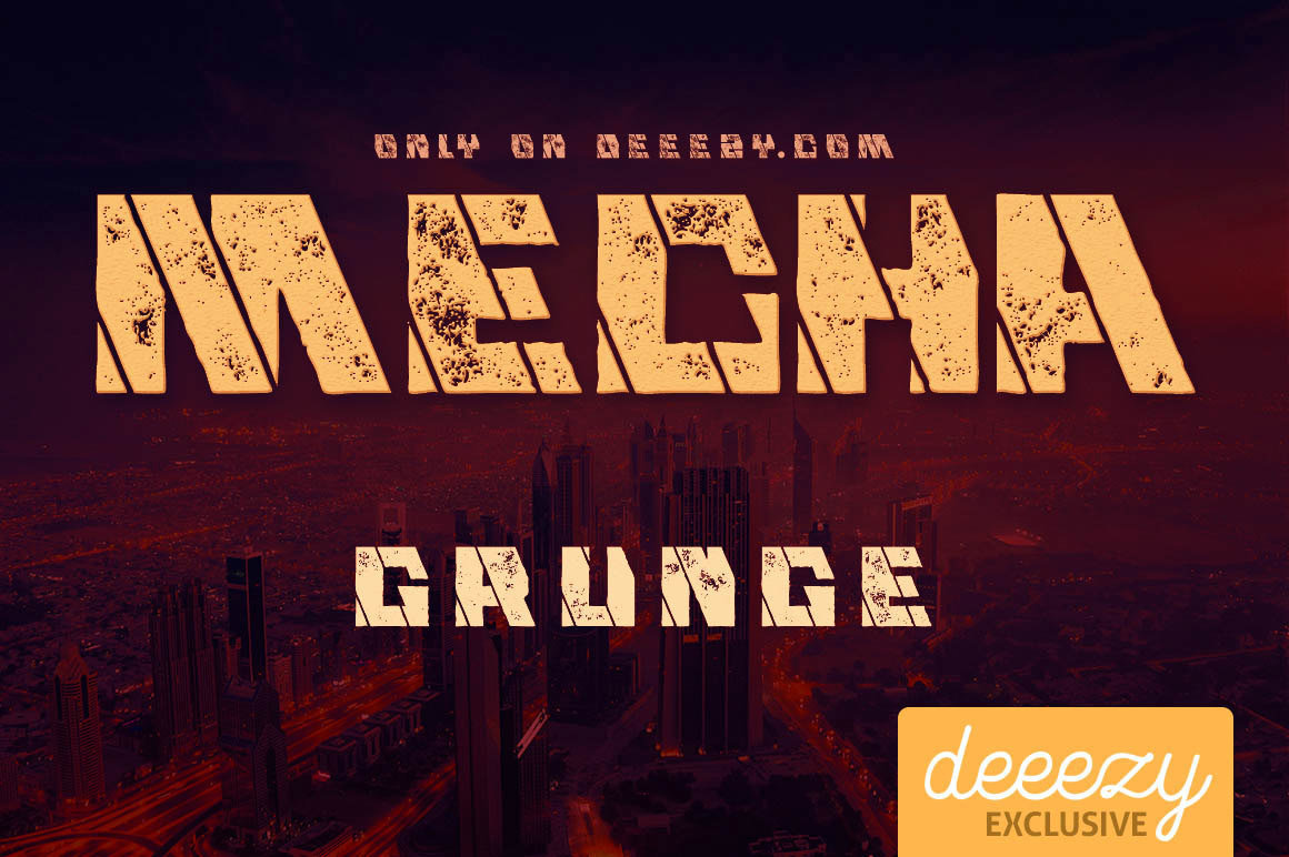 Mecha Grunge - 免费字体(Mecha Grunge - Free Font)插图