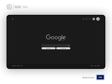 Google Dark Search | Daily UI challenge - Day 022/100