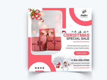 Christmas Sale Social Media Posts Template (AI)