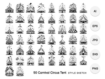 Carnival Circus Tent Element Black
