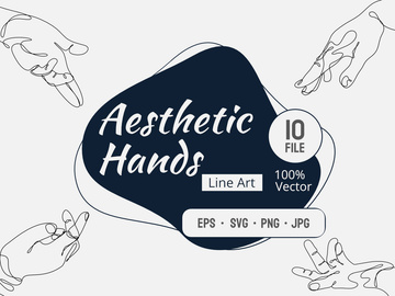 Abstract Human Hand One line drawing art singulart aesthetic simple