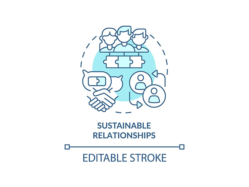 Sustainable Relationships Turquoise Concept Icon By Bsd EpicPxls