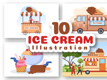 10 Ice Cream Illustration