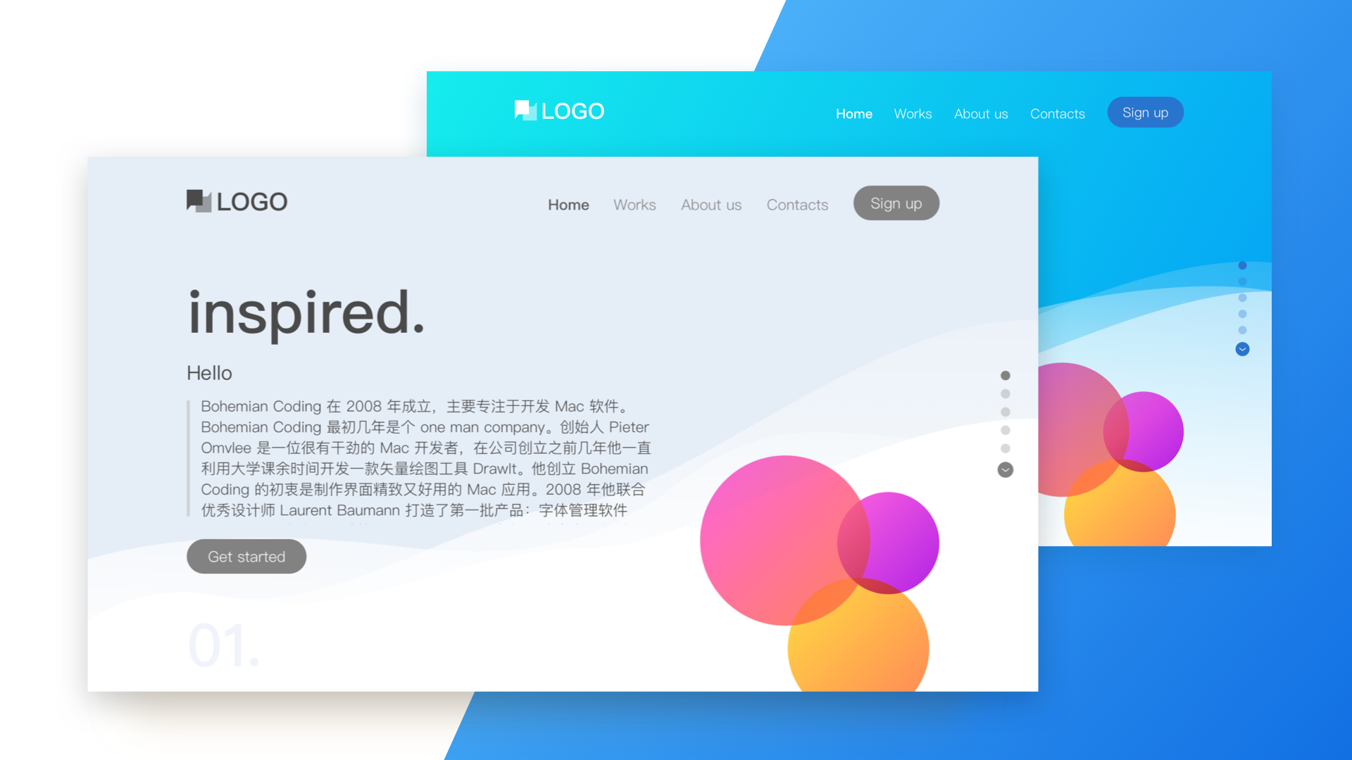 简单的网站模板设计(Simple website template design)插图