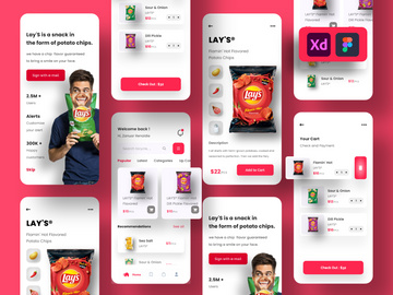 Lay's Patato Chip Store App Design
