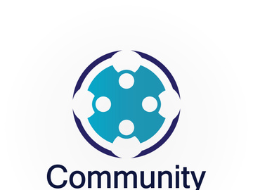Community Logo Design Template for Teams or Groups.network and social icon design