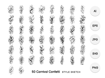 Carnival Confetti Element Black