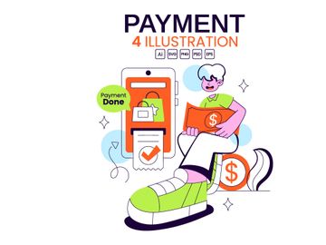 4 Payment Vector Illustration