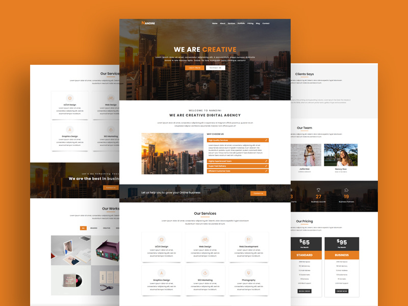 One Page Business html Template by Mourithemes ~ EpicPxls