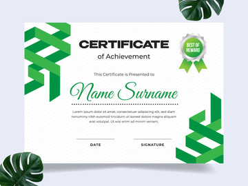 Modern certificate design template
