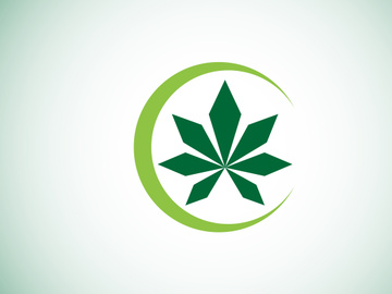 Marijuana leaf. Medical cannabis. Hemp oil. cannabis or marijuana leaf logo
