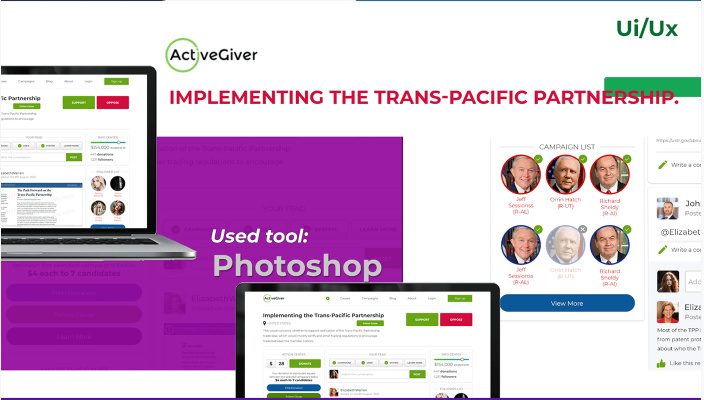 ActveGiver Team Website Template free psd