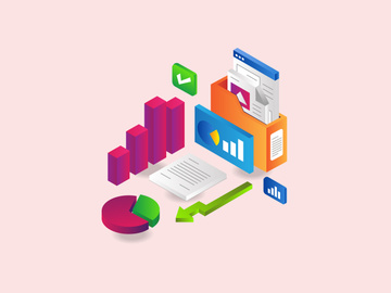 3D-Isometric Business Illustration