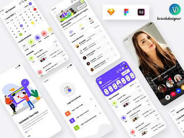 Calendar and Schedule  Mobile App UI Kit