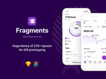 Fragments iOS Wireframe Kit