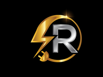 Electrical sign with the English alphabet, Electricity Logo, Power energy logo, and icon vector design