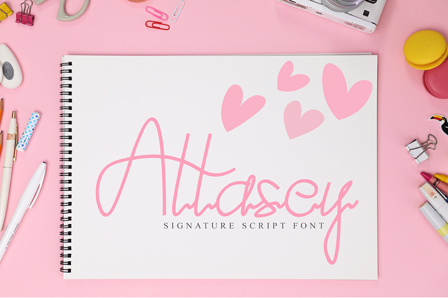 签名字体Attasey(Attasey Signature Script Font)插图