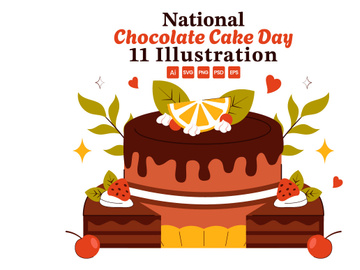 11 National Chocolate Cake Day Illustration