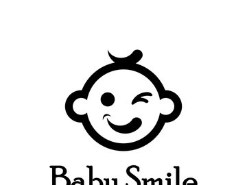 Cute Happy Baby Face Smile Logo Template
