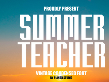Summer Teacher - Vintage Condensed Font