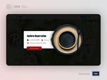 Confirm Reservation | Daily UI challenge - 054/100