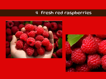 Fresh red raspberries