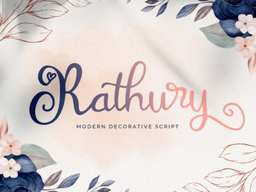 Rathury - Modern Decorative Script Font