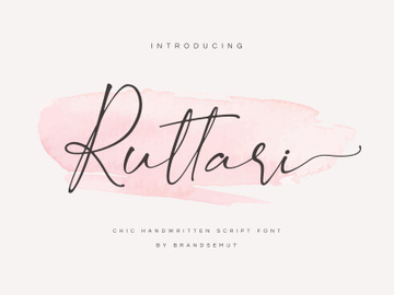 Ruttari // Chic Handwritten Font