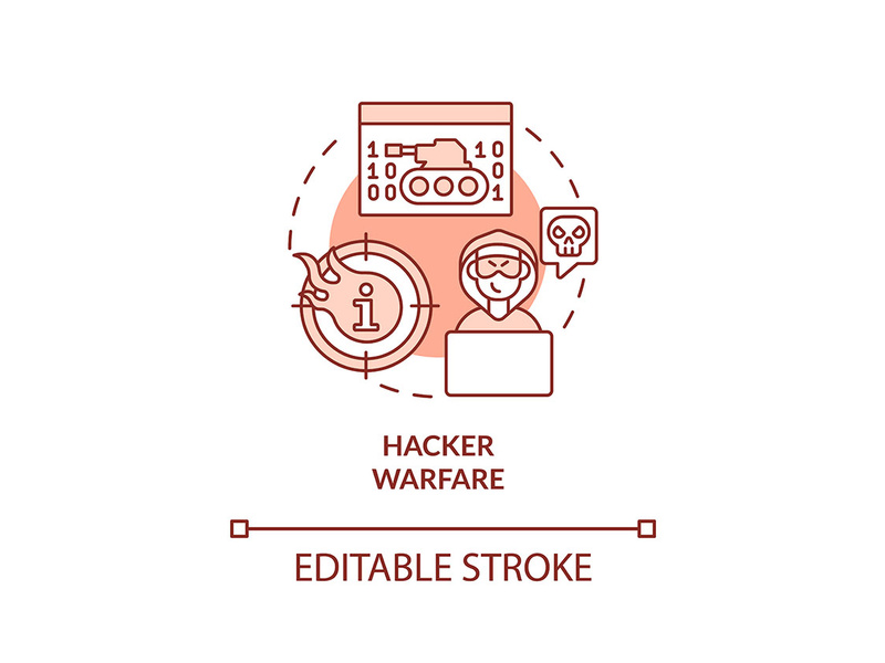 Hacker warfare red concept icon by IMG visuals icons ~ EpicPxls
