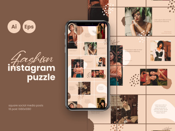 Instagram puzzle feed template
