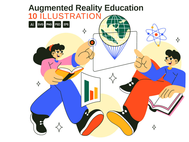10 Augmented Reality Education Illustration by denayuneep ~ EpicPxls
