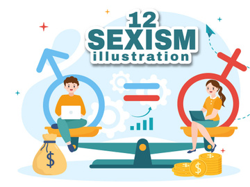 12 Sexism Men and Women Illustration