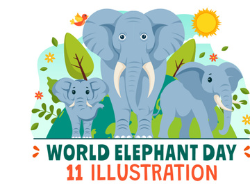 11 World Elephant Day Illustration