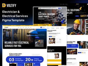 Voltify - Electrician & Electrical Services Figma Template