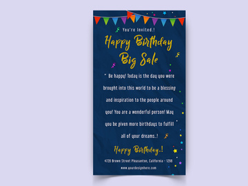 Birthday Party Social Media Post Template
