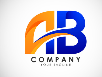Initial Letter A B Logo Design Vector Template. Graphic Alphabet Symbol For Corporate Business Identity