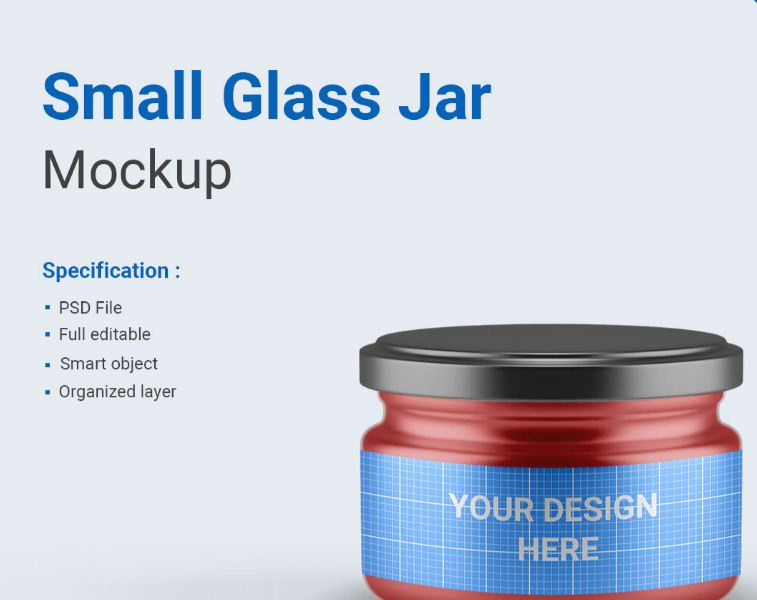 Download Free Small Glass Jar Mockup By Muh Akbar Epicpxls