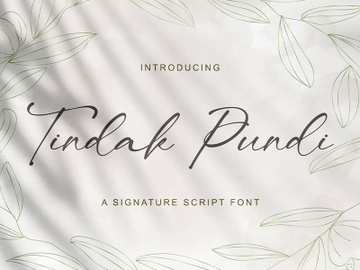 Tindak Pundi - Signature Script Font