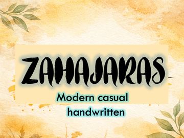 ZAHAJARAS – Modern Casual Handwritten Font
