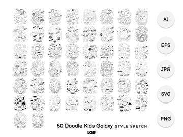 Doodle Kids Galaxy Element Draw Black