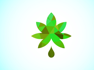 Marijuana leaf. Medical cannabis. Hemp oil. cannabis or marijuana leaf logo