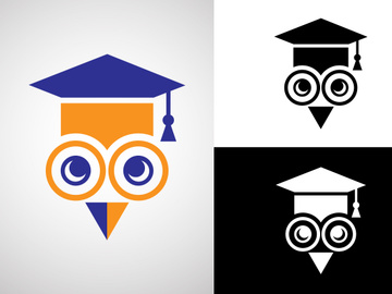 Education logo design vector template, Education and graduation logo vector illustration