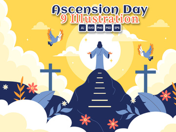 9 Christian Ascension Day Illustration