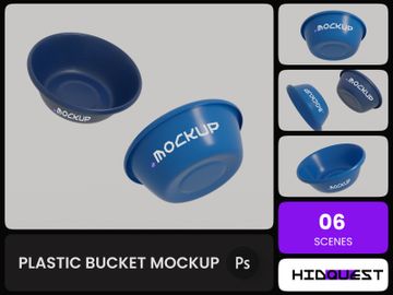 Plastic Bucket Mockup